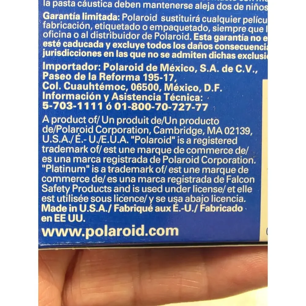 Polaroid 600 Platinum Instant Film, 10 Photos, New in Package, Exp. 7/2001